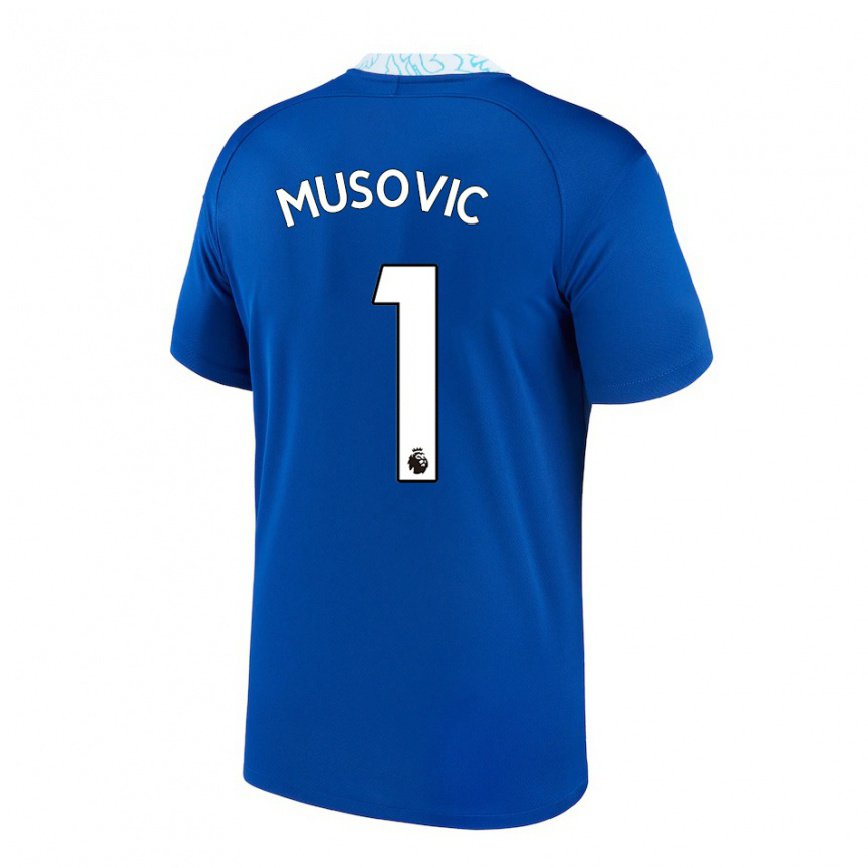 レディースフットボールゼチラ・ムショビッチ#1ダークブルーホームシャツ2022/23ジャージーユニフォーム