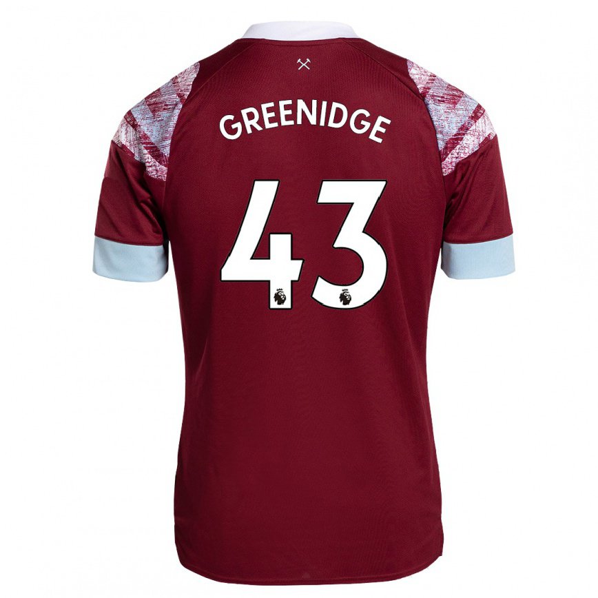 レディースフットボールグリニッジ#43クラレットホームシャツ2022/23ジャージーユニフォーム