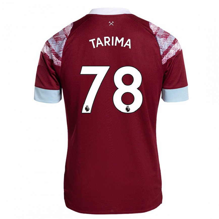 レディースフットボールショーン・タリマ#78クラレットホームシャツ2022/23ジャージーユニフォーム
