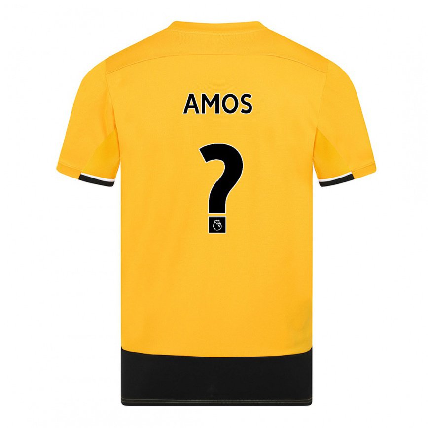 レディースフットボールスタンアモス#0イエロー ブラックホームシャツ2022/23ジャージーユニフォーム