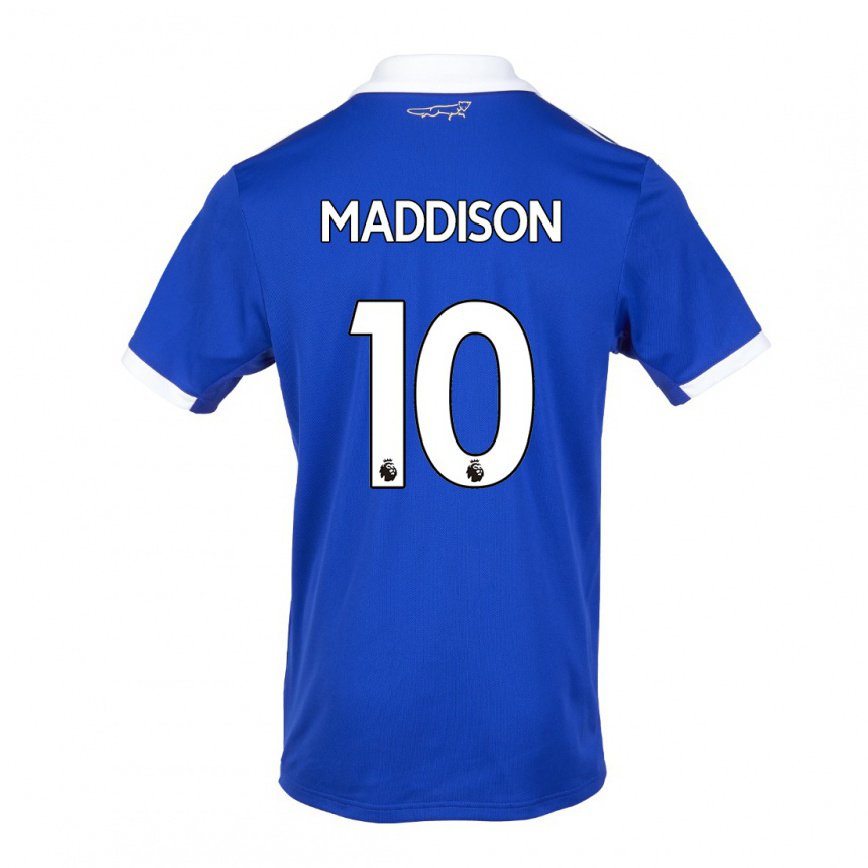 レディースフットボールジェームズ・マディソン#10ブルー ホワイトホームシャツ2022/23ジャージーユニフォーム