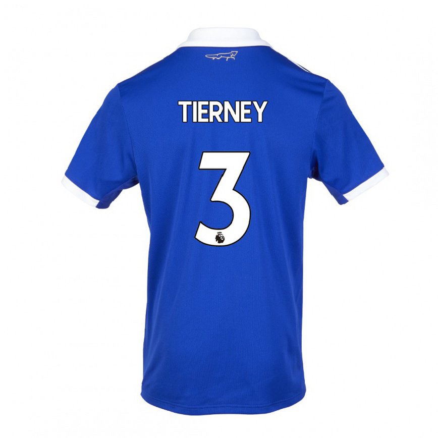 レディースフットボールサム・ティアニー#3ブルー ホワイトホームシャツ2022/23ジャージーユニフォーム