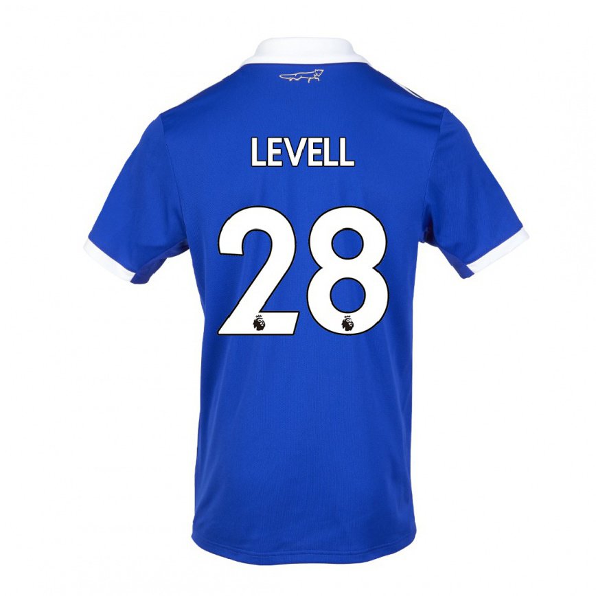 レディースフットボールクリスティー・レヴェル#28ブルー ホワイトホームシャツ2022/23ジャージーユニフォーム