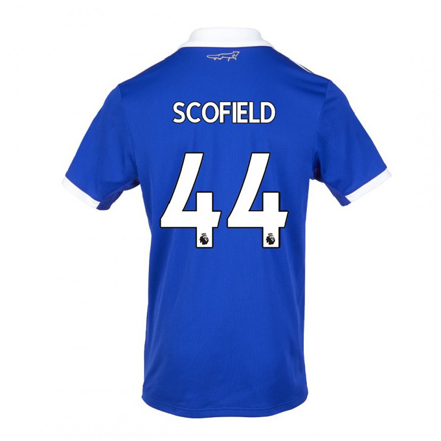 レディースフットボールコニー・スコフィールド#44ブルー ホワイトホームシャツ2022/23ジャージーユニフォーム