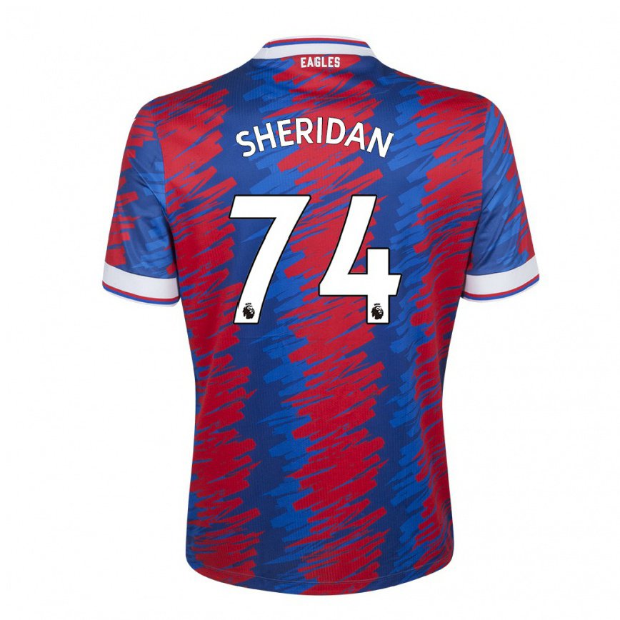 レディースフットボールjoe Sheridan#74レッド ブルーホームシャツ2022/23ジャージーユニフォーム