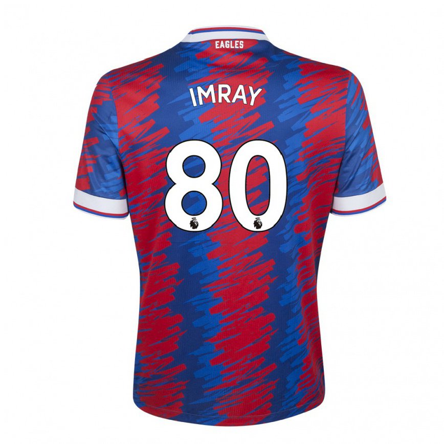 レディースフットボールダニー・イムレイ#80レッド ブルーホームシャツ2022/23ジャージーユニフォーム