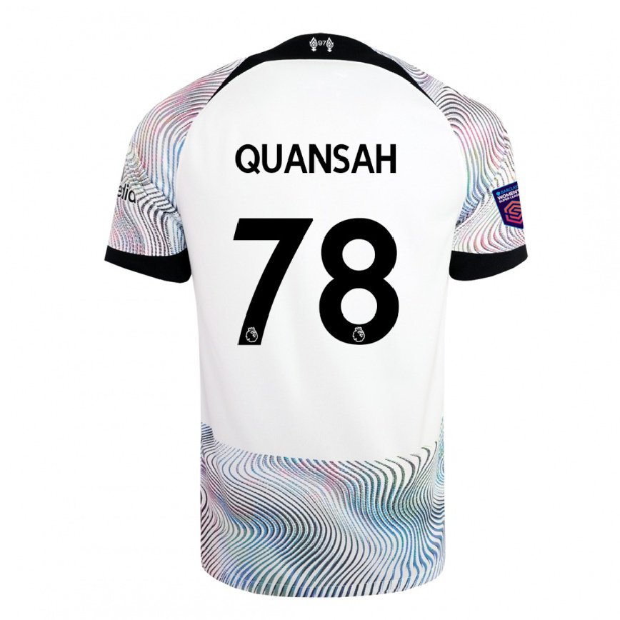 レディースフットボールジャレル・クアンサー#78ホワイト カラフルアウェイシャツ2022/23ジャージーユニフォーム