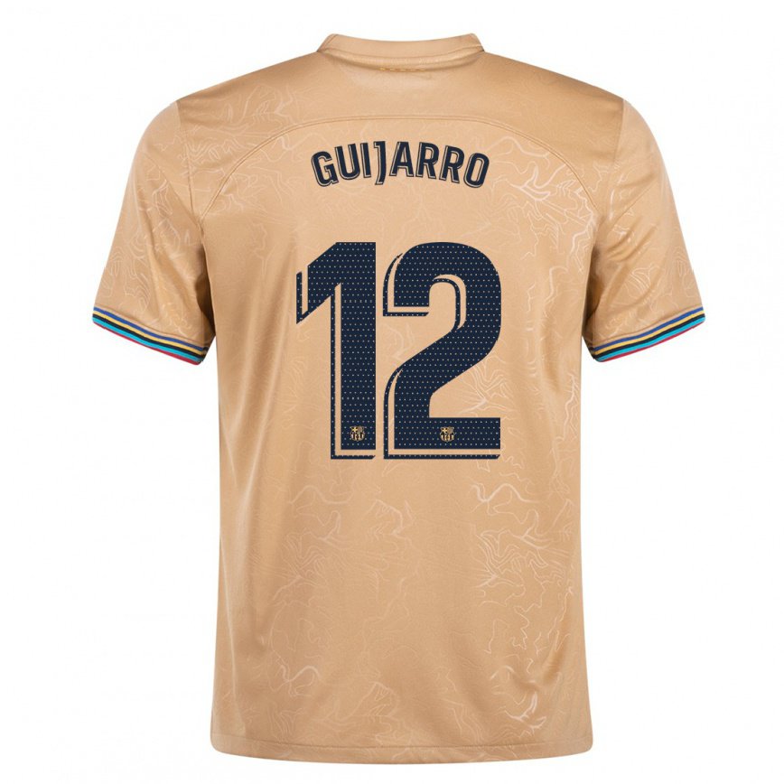レディースフットボールパトリシア・ギジャロ#12ゴールドアウェイシャツ2022/23ジャージーユニフォーム
