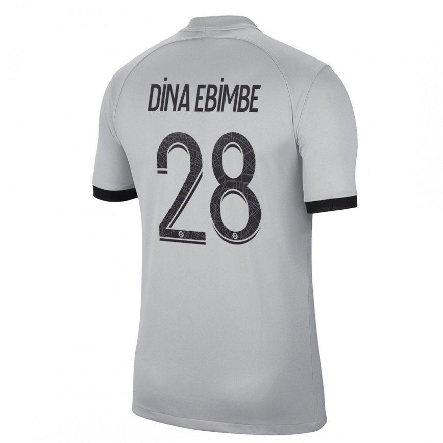 レディースフットボールエリック・ジュニオール・ディナ・エビンベ#28グレーアウェイシャツ2022/23ジャージーユニフォーム