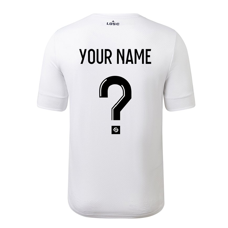 レディースフットボールあなたの名前#0ホワイトクリムゾンアウェイシャツ2022/23ジャージーユニフォーム