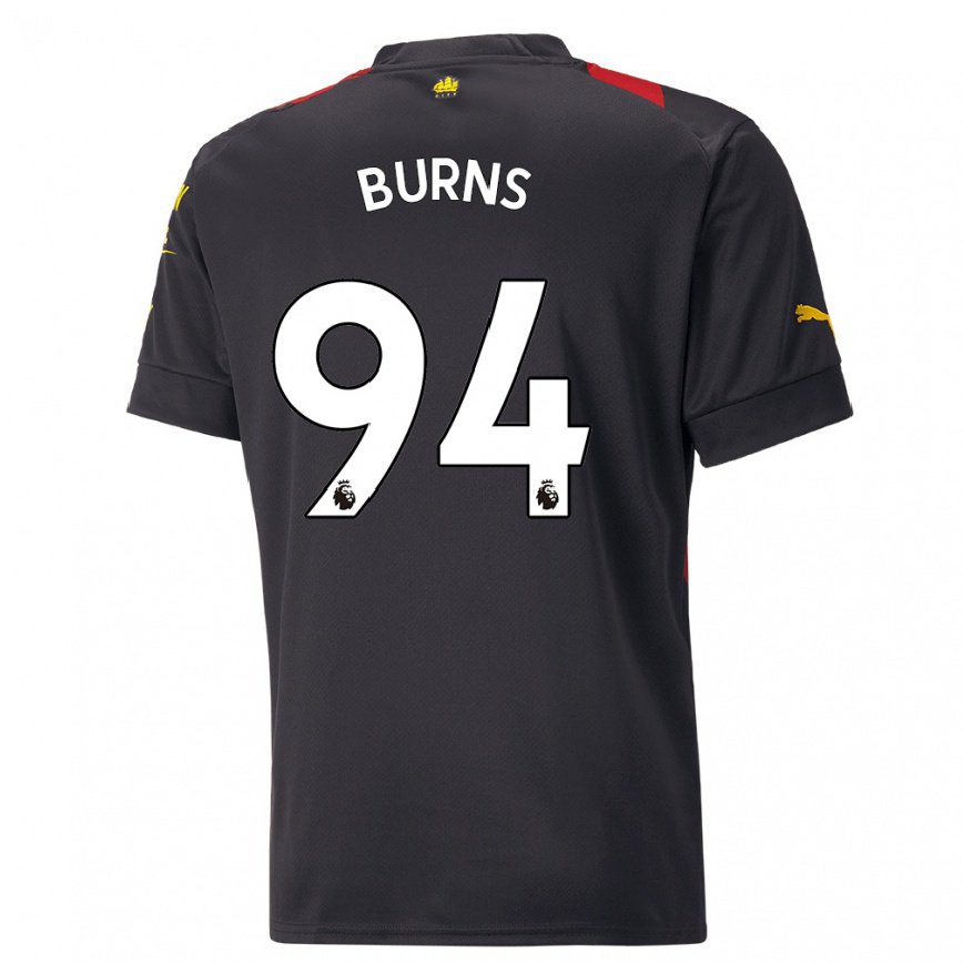 レディースフットボールフィンリー・バーンズ#94ブラックレッドアウェイシャツ2022/23ジャージーユニフォーム