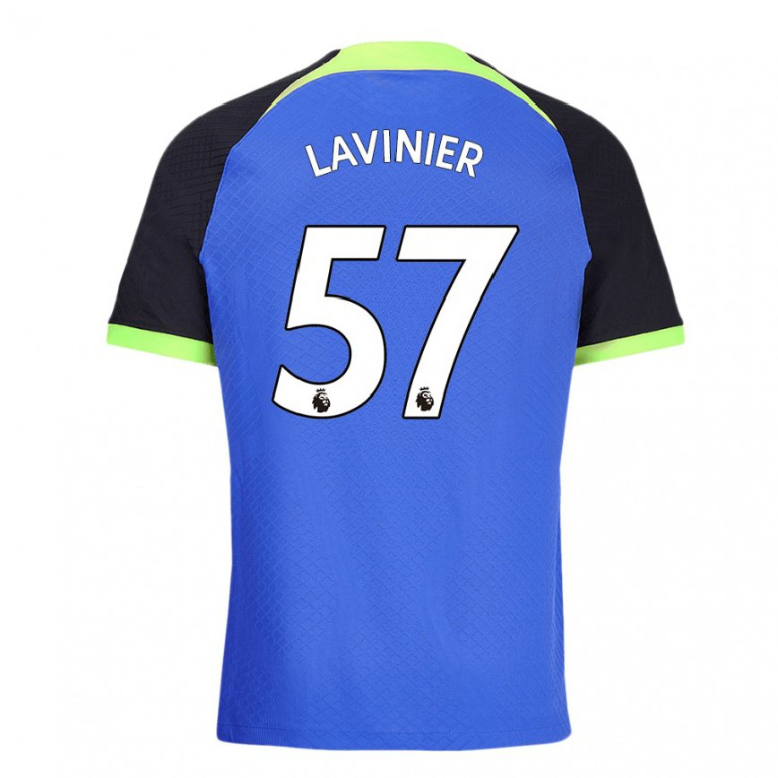 レディースフットボールマルセル・ラヴィニアー#57ブルーグリーンアウェイシャツ2022/23ジャージーユニフォーム