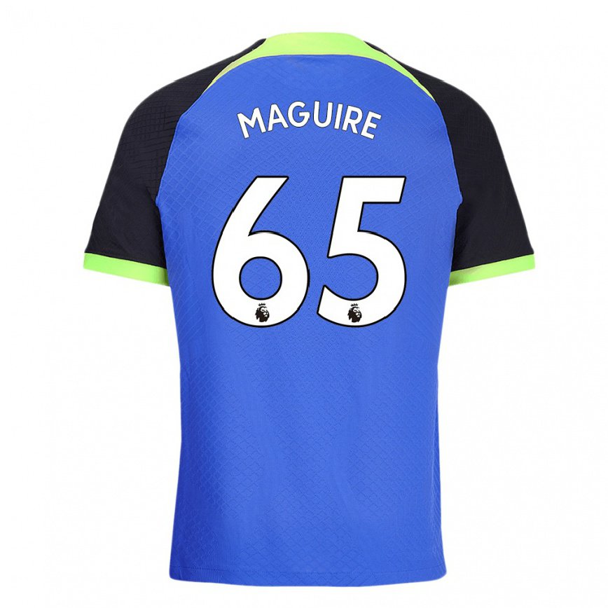 レディースフットボールアーロン・マグワイア#65ブルーグリーンアウェイシャツ2022/23ジャージーユニフォーム