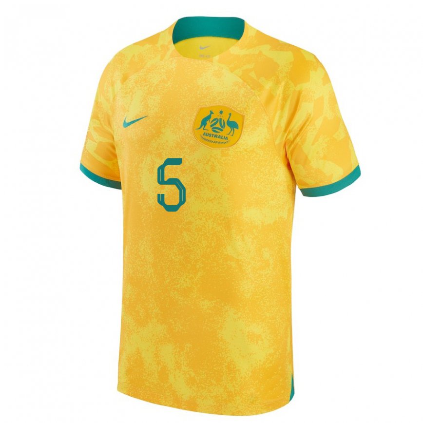 キッズオーストラリアフラン・カラチッチ#5ゴールデンホームシャツ22-24ジャージー