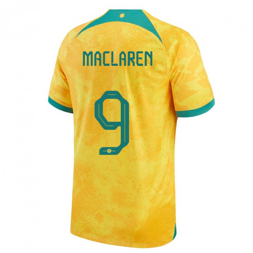 キッズオーストラリアジェイミー・マクラーレン#9ゴールデンホームシャツ22-24ジャージー