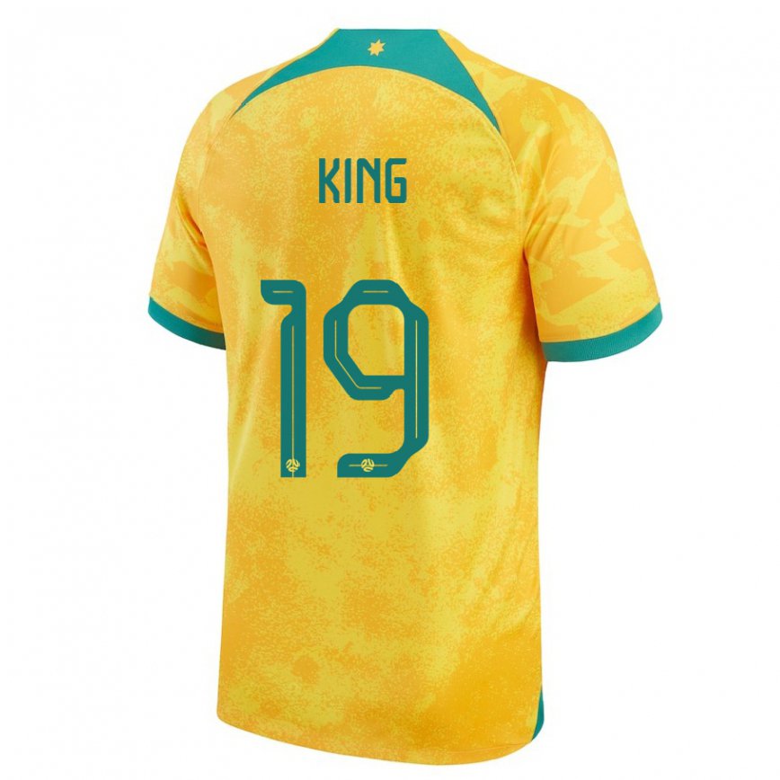 キッズオーストラリアジョエル・キング#19ゴールデンホームシャツ22-24ジャージー