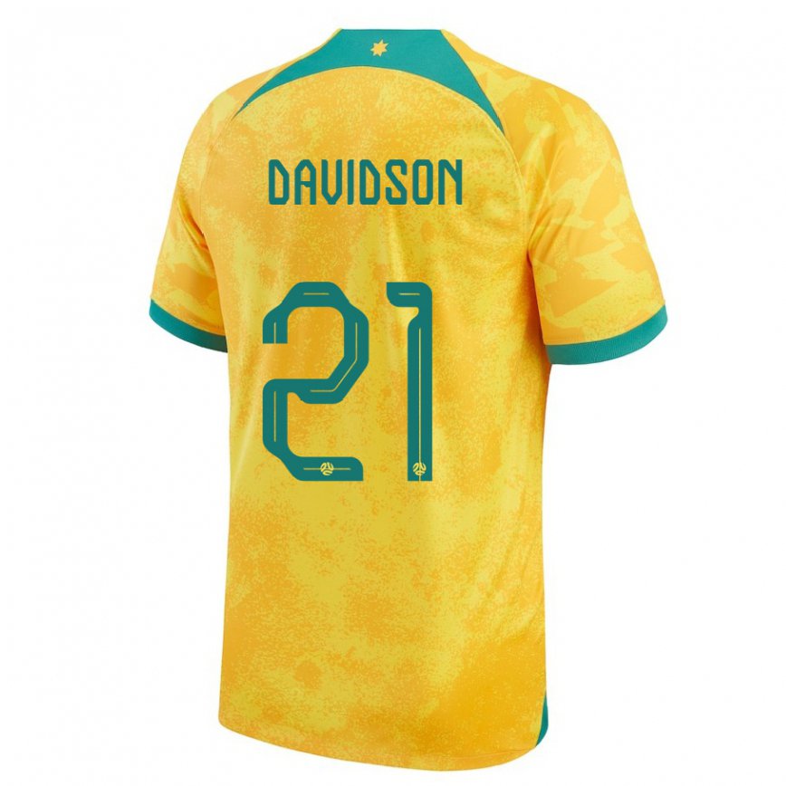 キッズオーストラリアジェイソン・デイビッドソン#21ゴールデンホームシャツ22-24ジャージー
