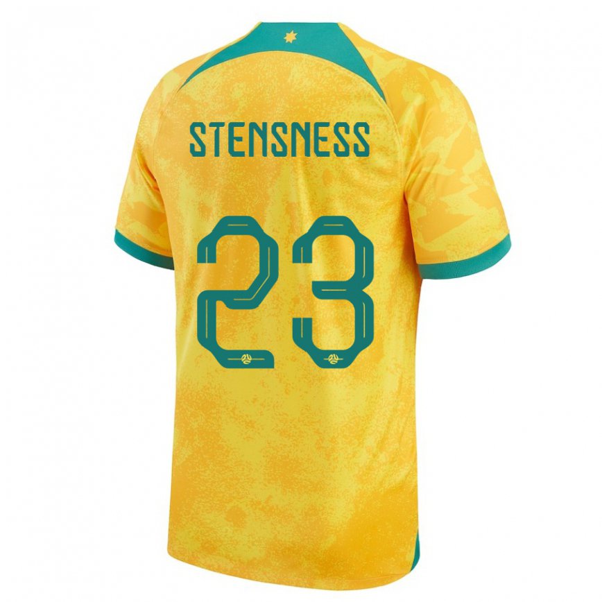 キッズオーストラリアジャンニ・ステンスネス#23ゴールデンホームシャツ22-24ジャージー