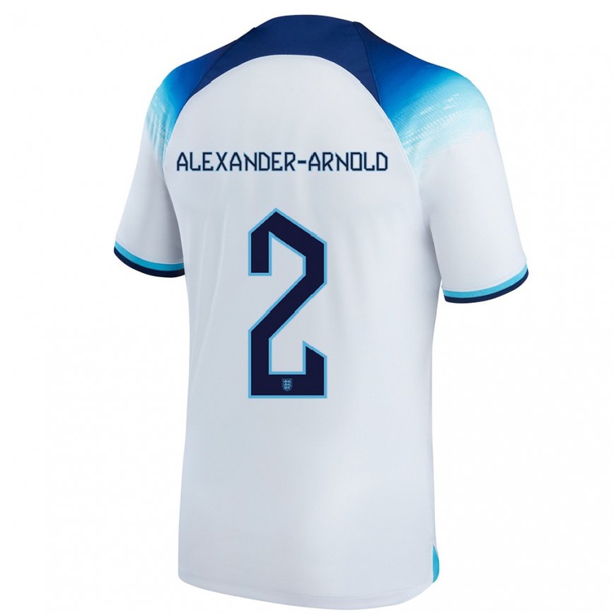 キッズイングランドトレント・アレクサンダー＝アーノルド #2ホワイト ブルーホームシャツ22-24ジャージー