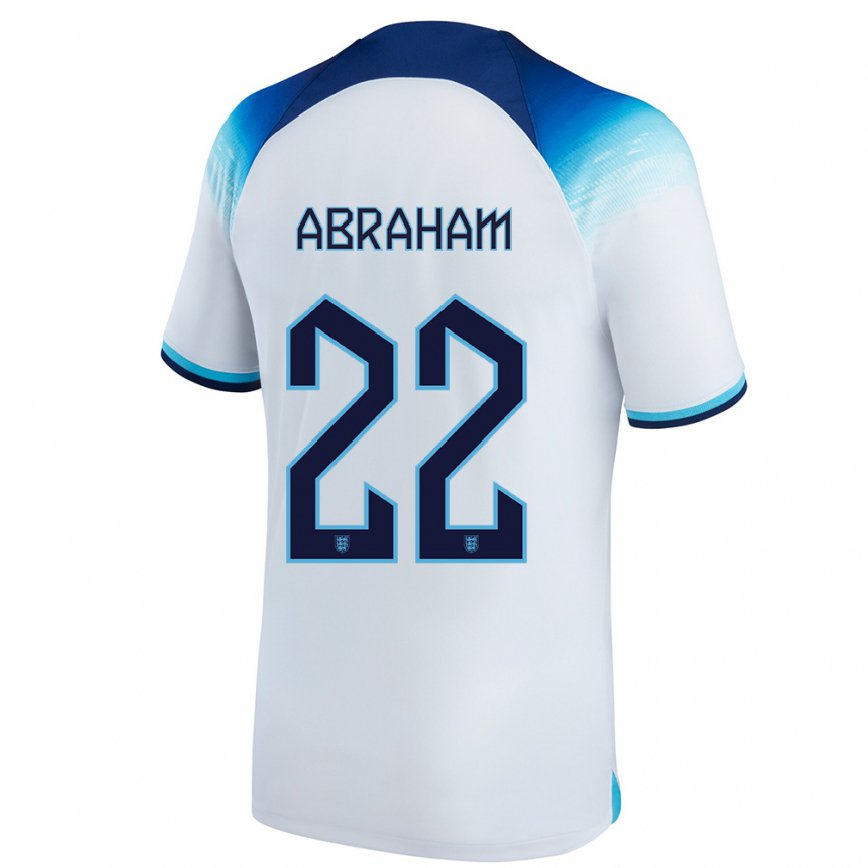 キッズイングランドタミー・アブラハム#22ホワイト ブルーホームシャツ22-24ジャージー