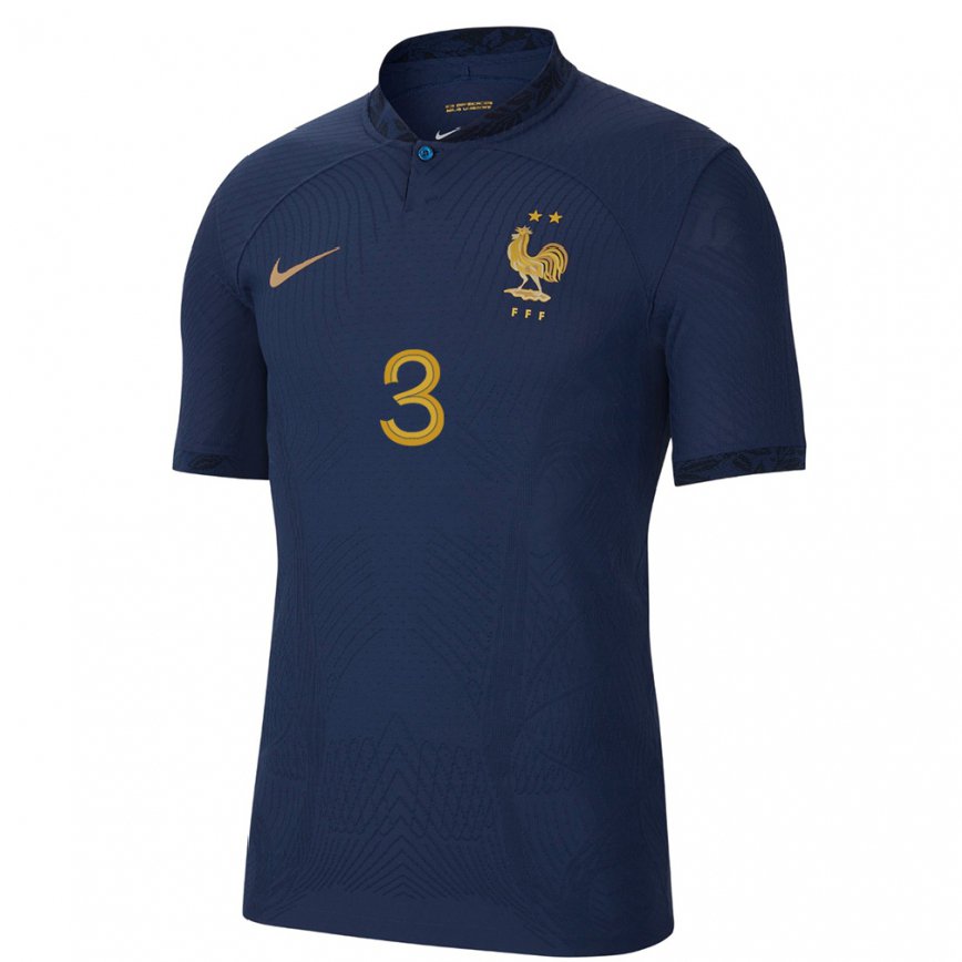 キッズフランスウィリアン・サリバ#3ネイビーブルーホームシャツ22-24ジャージー