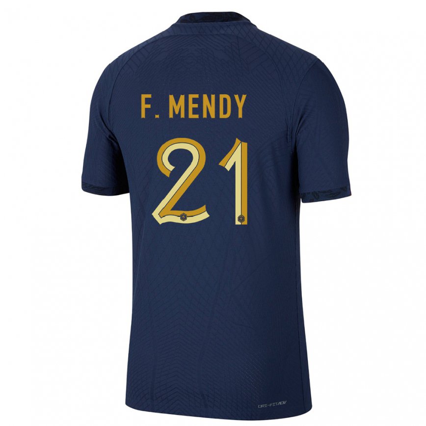 キッズフランスフェルランド・メンディ#21ネイビーブルーホームシャツ22-24ジャージー