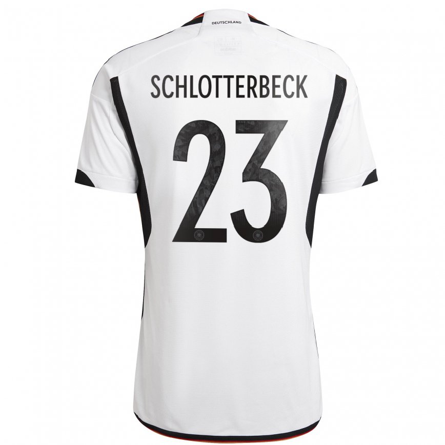 キッズドイツニコ・シュロッターベック#23ホワイト ブラックホームシャツ22-24ジャージー