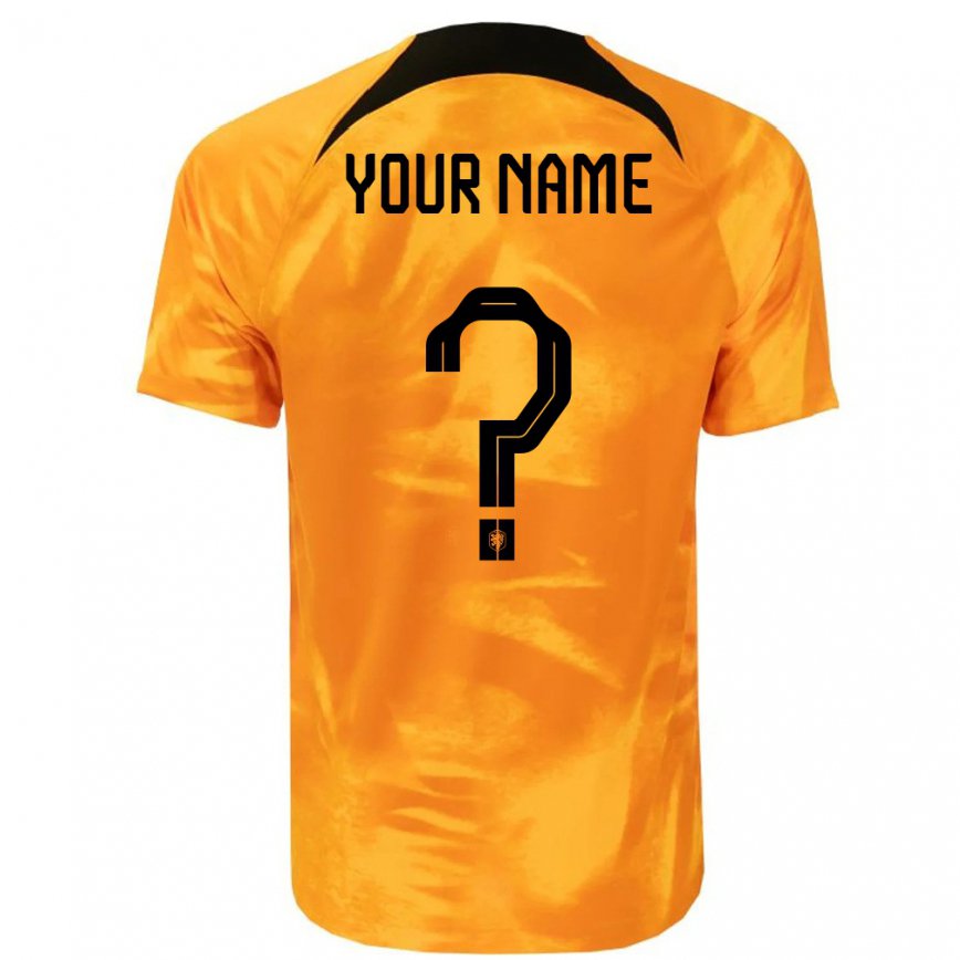 キッズオランダあなたの名前#0レッドホームシャツ22-24ジャージー
