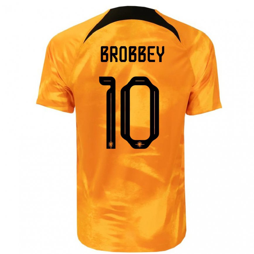 キッズオランダブライアン・ブロビー#10レーザーオレンジホームシャツ22-24ジャージー