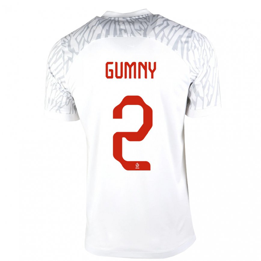 キッズポーランドロベルト・グムニー #2ホワイトホームシャツ22-24ジャージー