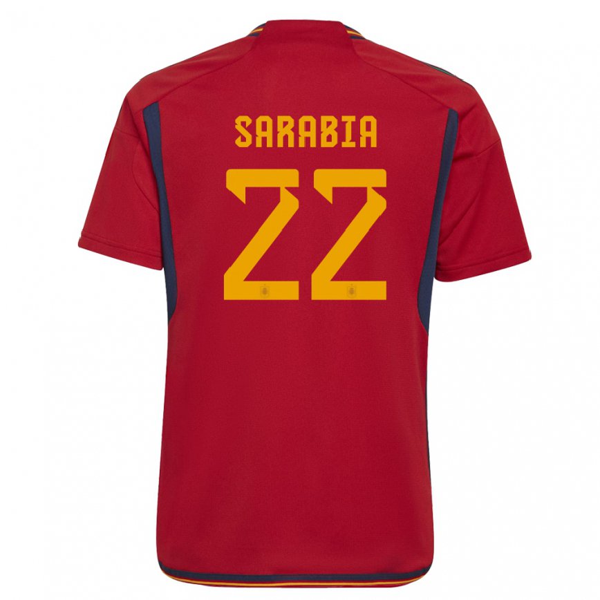 キッズスペインパブロ・サラビア#22レッドホームシャツ22-24ジャージー