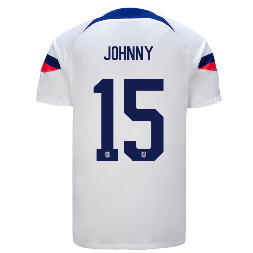 キッズアメリカ合衆国ジョニー#15ホワイトホームシャツ22-24ジャージー