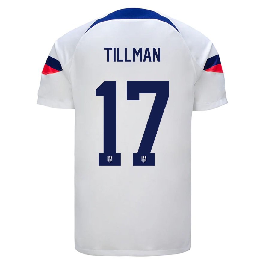 キッズアメリカ合衆国マリク・ティルマン#17ホワイトホームシャツ22-24ジャージー