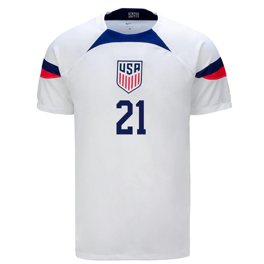 キッズアメリカ合衆国サム・ヴァインズ#21ホワイトホームシャツ22-24ジャージー