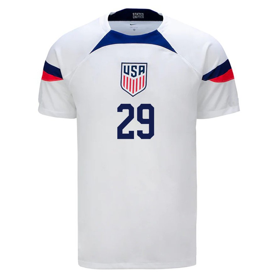 キッズアメリカ合衆国ジョゼフ・スカリー #29ホワイトホームシャツ22-24ジャージー
