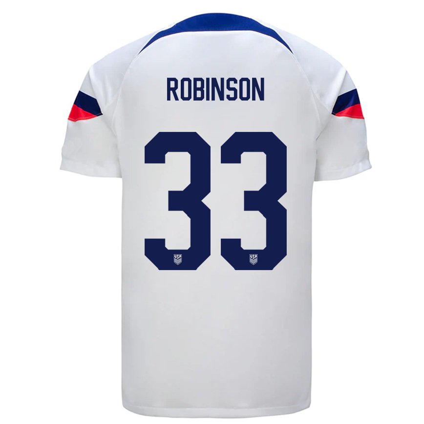 キッズアメリカ合衆国アントニー・ロビンソン#33ホワイトホームシャツ22-24ジャージー