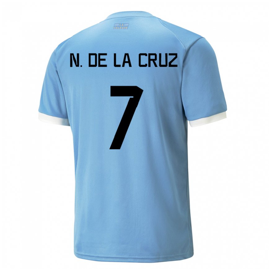 キッズウルグアイニコラス・デ・ラ・クルス#7ブルーホームシャツ22-24ジャージー