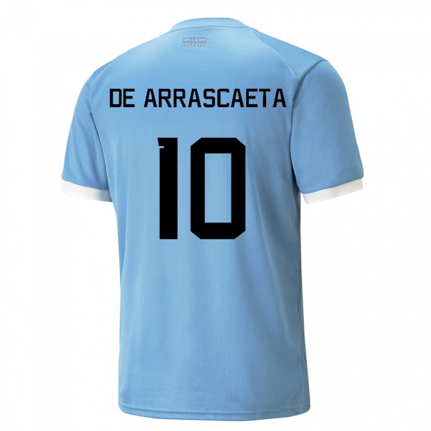 キッズウルグアイジョルジアン・デ・アラスカエタ#10ブルーホームシャツ22-24ジャージー