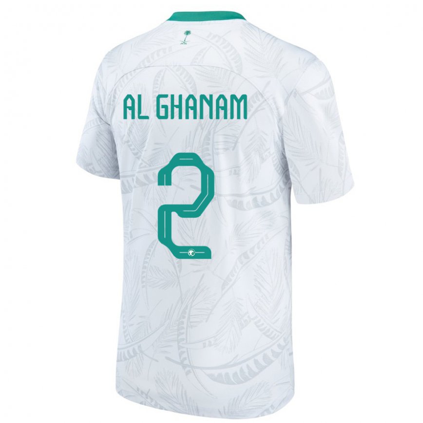 キッズサウジアラビアスルターン・アル＝ガナム#2ホワイトホームシャツ22-24ジャージー