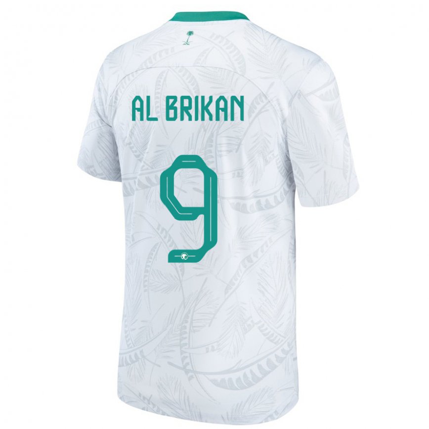 キッズサウジアラビアフィラース・アル＝ブライカーン#9ホワイトホームシャツ22-24ジャージー