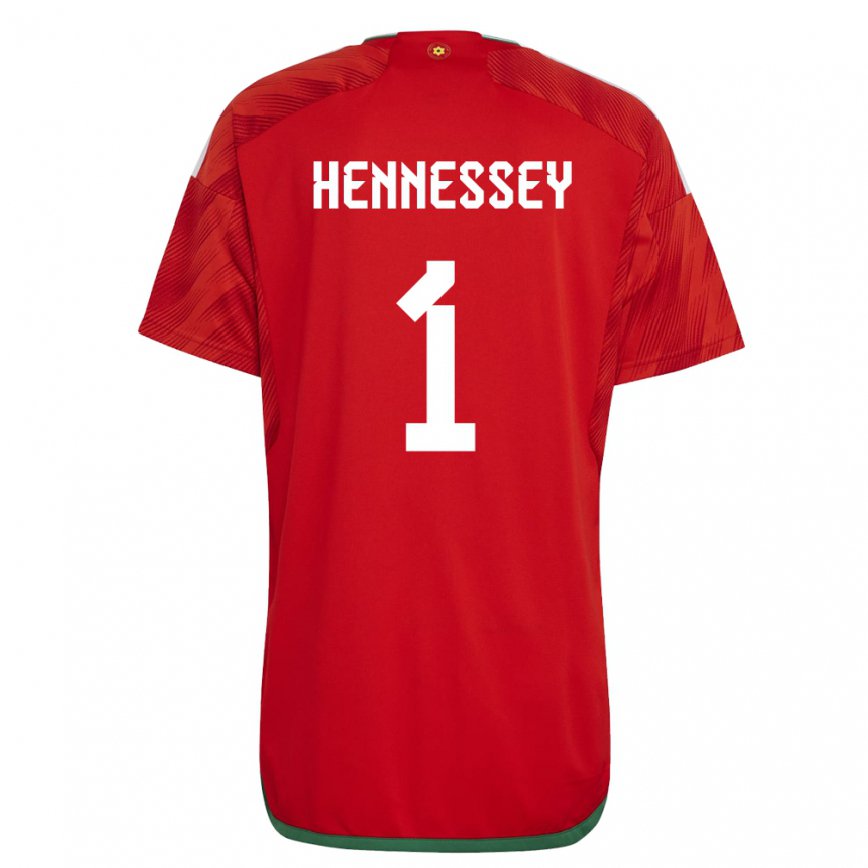 キッズウェールズウェイン・ヘネシー#1レッドホームシャツ22-24ジャージー
