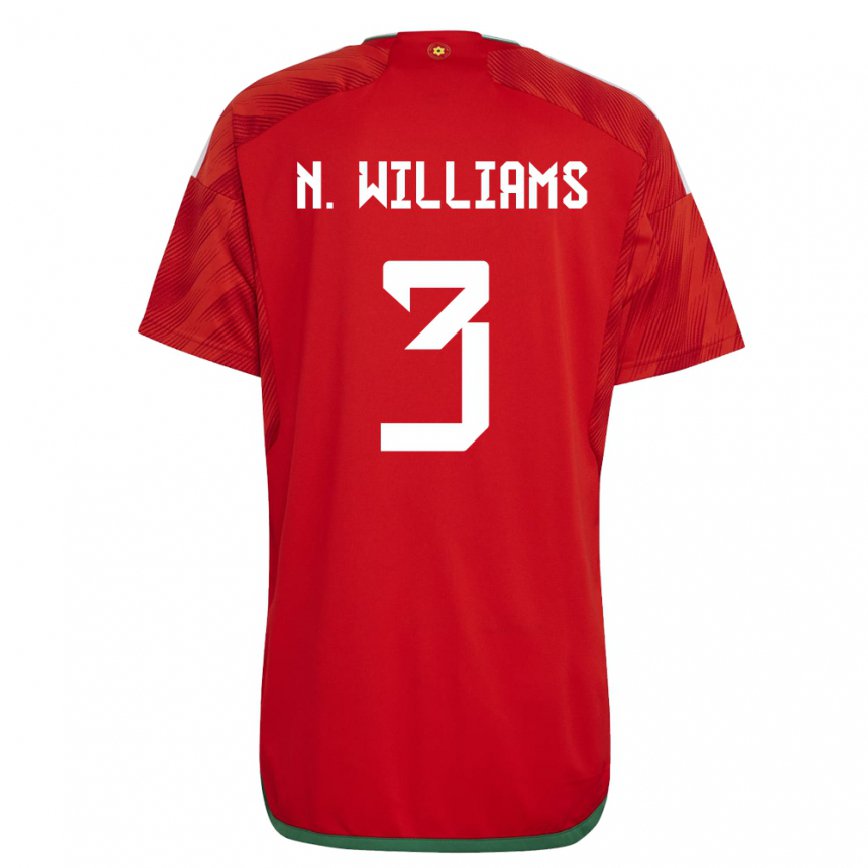 キッズウェールズネコ・ウィリアムズ#3レッドホームシャツ22-24ジャージー