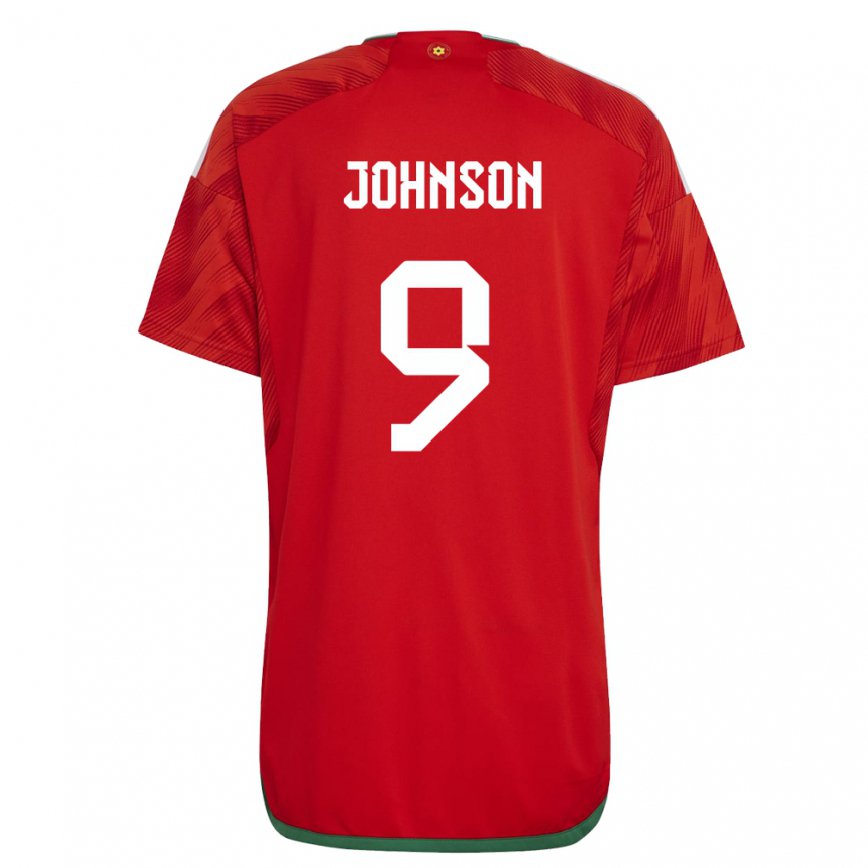 キッズウェールズブレナン・ジョンソン#9レッドホームシャツ22-24ジャージー