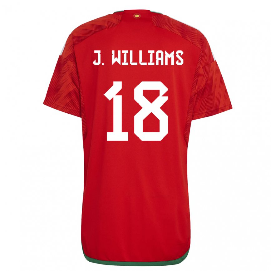 キッズウェールズジョナサン・ウィリアムズ#18レッドホームシャツ22-24ジャージー