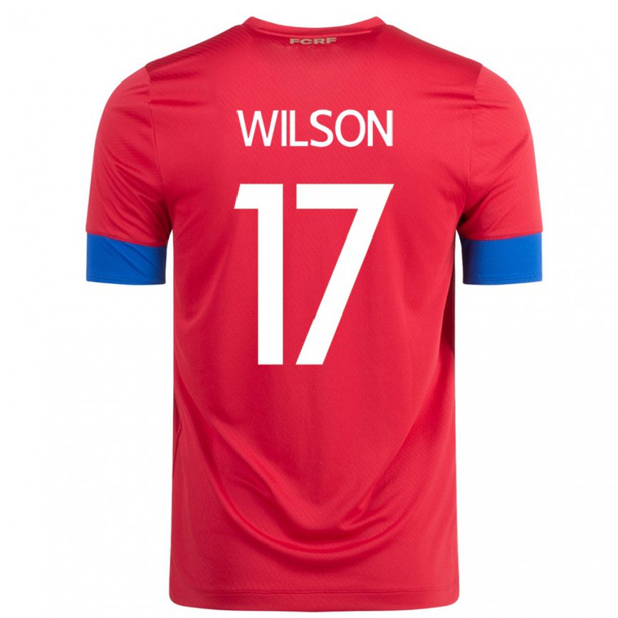 キッズコスタリカローン・ウィルソン#17レッドホームシャツ22-24ジャージー