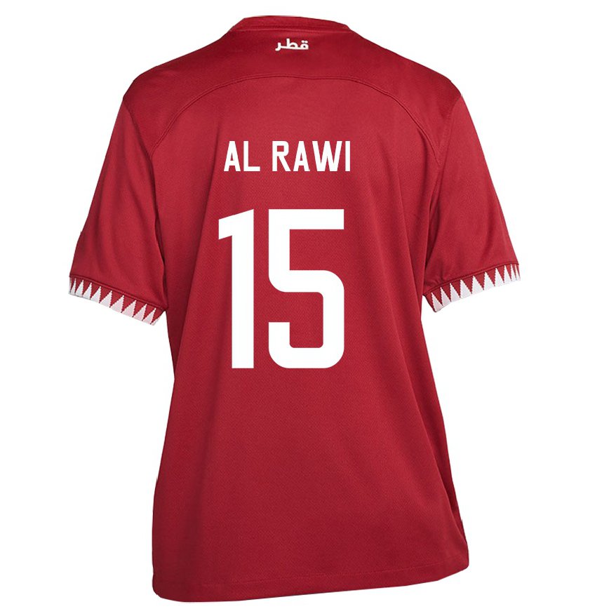 キッズカタールバッサム・ヒシャム・アル・ラーウィー#15あずき色ホームシャツ22-24ジャージー