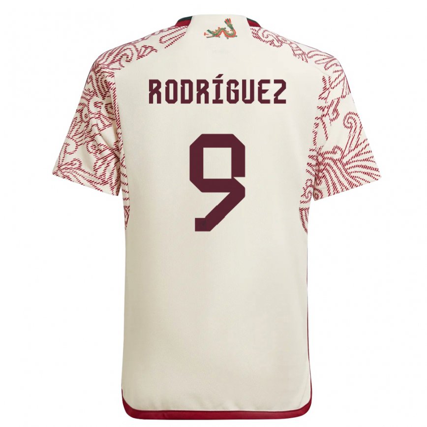 キッズメキシコカルロス・ロドリゲス#9ワンダーホワイトレッドアウェイシャツ22-24ジャージー