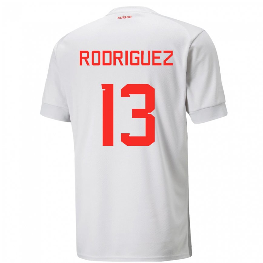 キッズスイスリカルド・イヴァン・ロドリゲス・アラジャ#13ホワイトアウェイシャツ22-24ジャージー