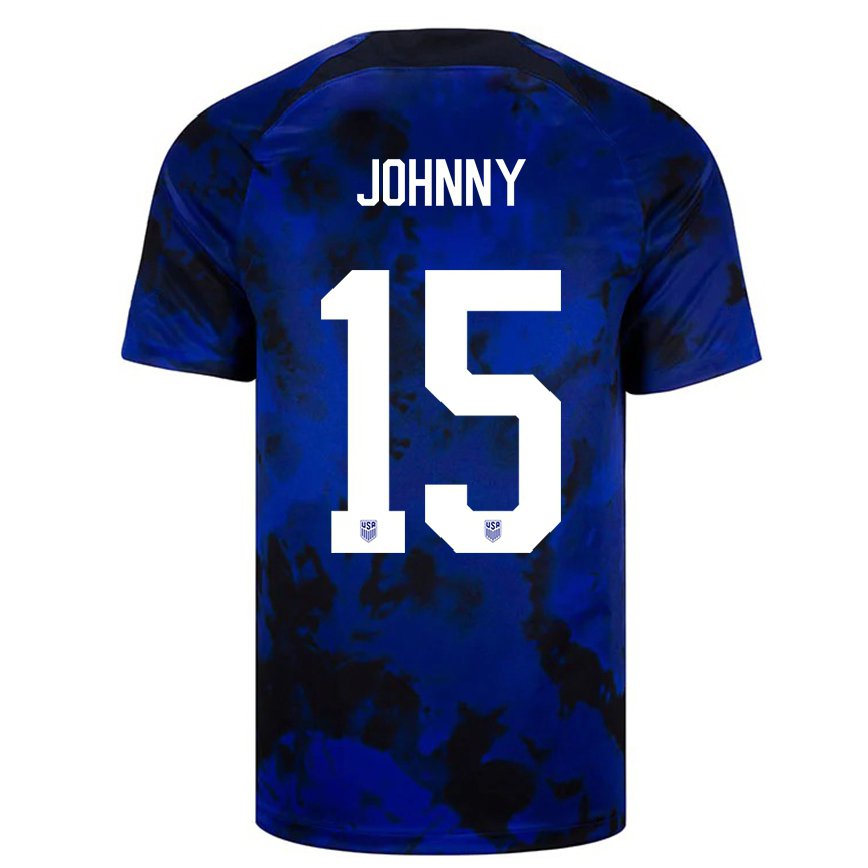 キッズアメリカ合衆国ジョニー#15ロイヤルブルーアウェイシャツ22-24ジャージー