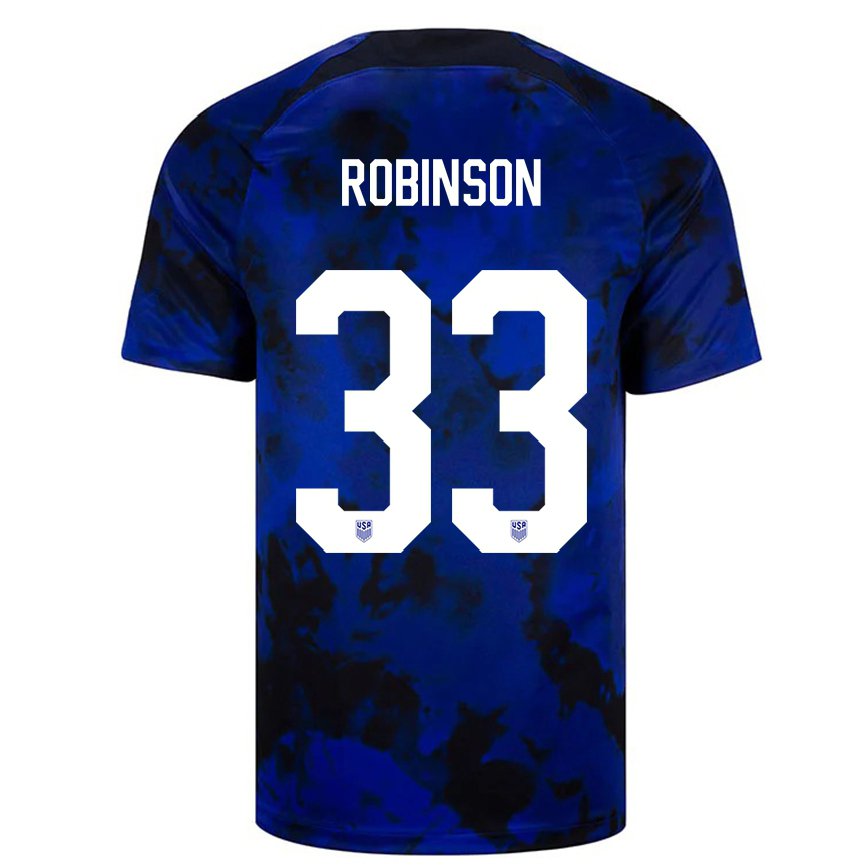 キッズアメリカ合衆国アントニー・ロビンソン#33ロイヤルブルーアウェイシャツ22-24ジャージー